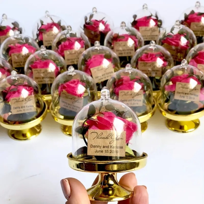 Wedding/Event Supply Store - 24 ชิ้นกล่องขนมพลาสติกขนาดเล็กพร้อมฝาปิดภาชนะใส่ขนมสำหรับงานปาร์ตี้อุปกรณ์ตกแต่งโต๊ะสำหรับจัดเก็บขนมหรือของขวัญชิ้นเล็ก