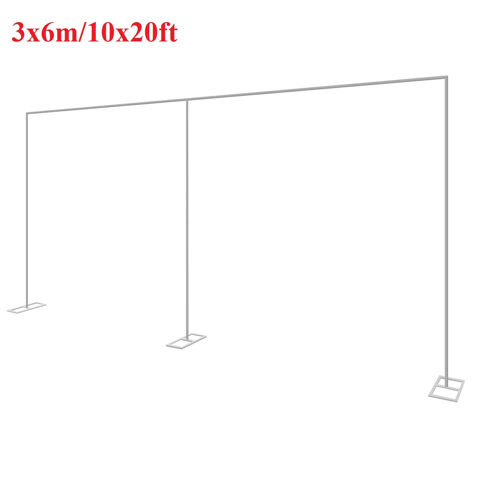 Wedding Support - 3x6 m/10x20ft โลหะจัดงานแต่งงานขาตั้ง Heavy Duty การถ่ายภาพฉากหลังผ้าม่านกรอบบอลลูนดอกไม้ตกแต่งพืชสนับสนุน