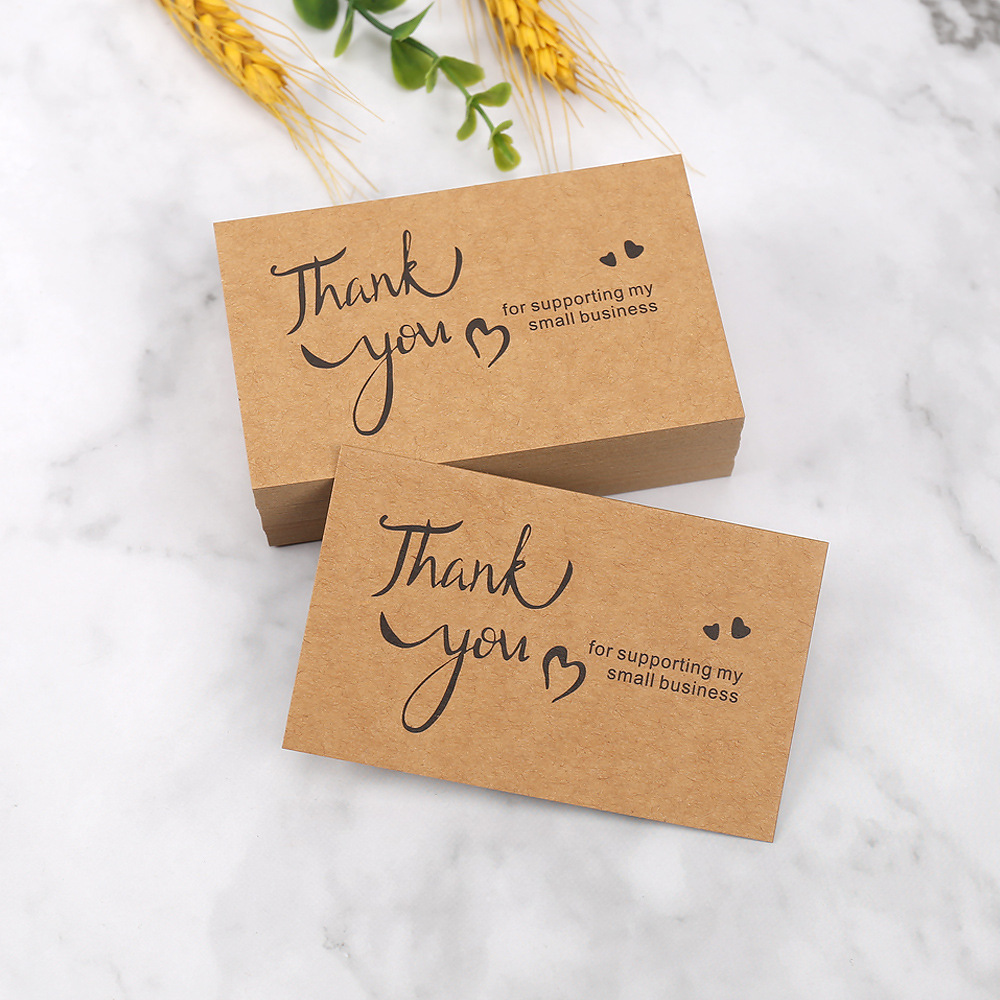 การ์ดขอบคุณ 50 ชิ้น กระดาษคราฟ - Wedding/Event Supply Store บทวิจารณ์และราคา