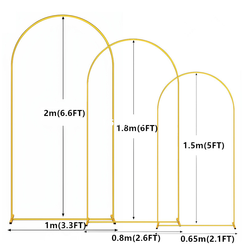 1 PC โลหะทอง Arch ฉากหลัง Arch - Wedding Support บทวิจารณ์และราคา
