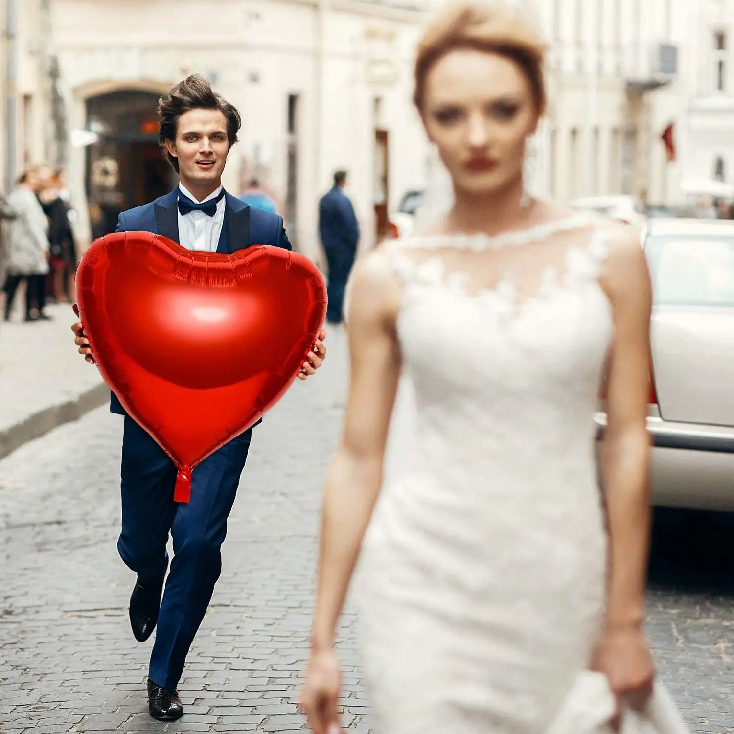 1/2pcs 36 นิ้วบอลลูนหัวใจรูปหั - Wedding Qq บทวิจารณ์และราคา