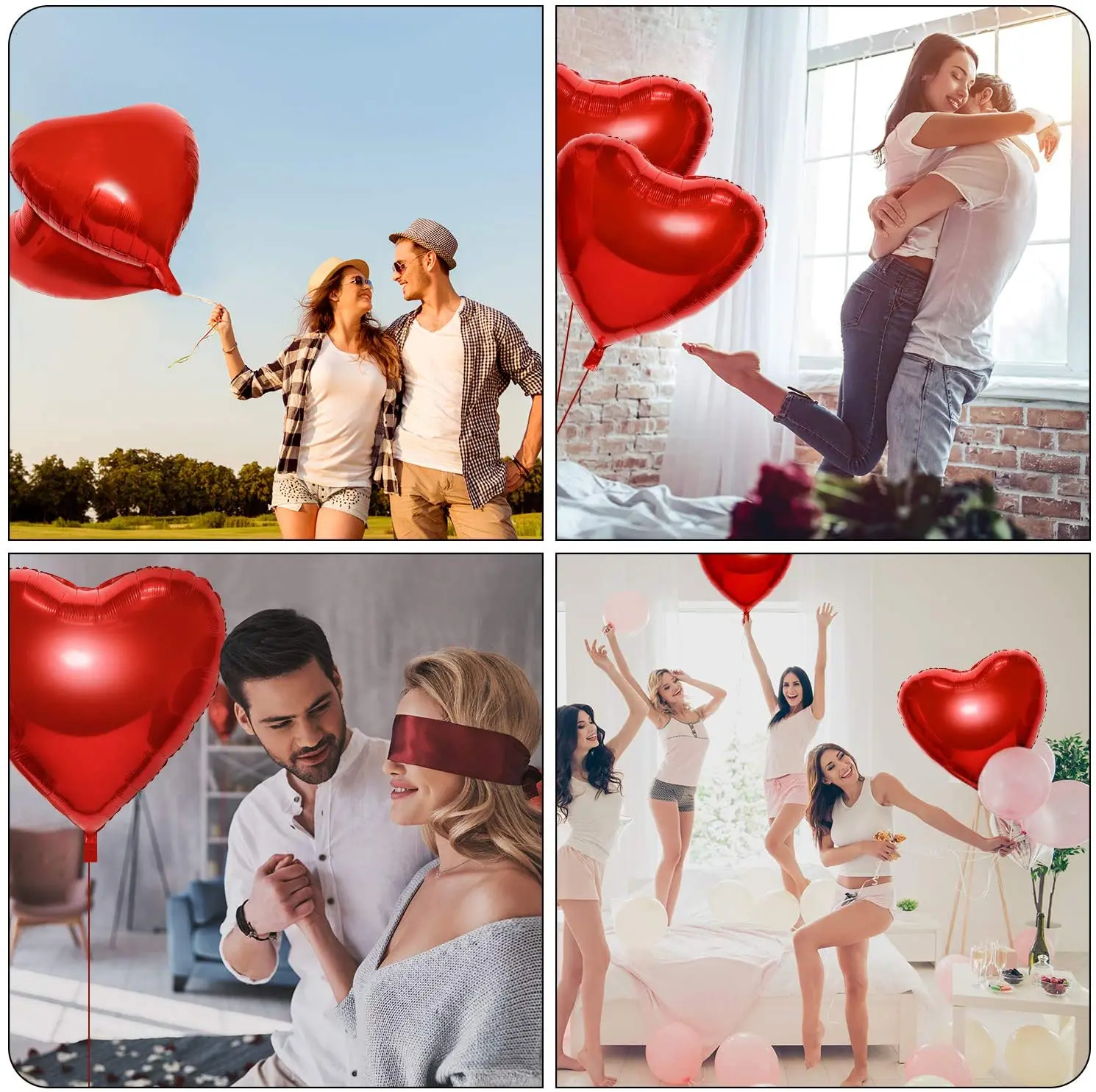 1/2pcs 36 นิ้วบอลลูนหัวใจรูปหั - Wedding Qq บทวิจารณ์และราคา